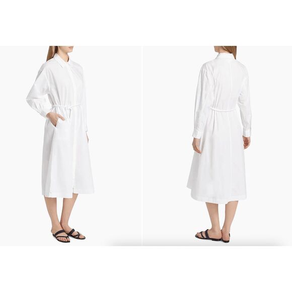 Xirena Katia Cotton Poplin Tie-Waist Midi-Dress Size X-Large $298 - Picture 2 of 8